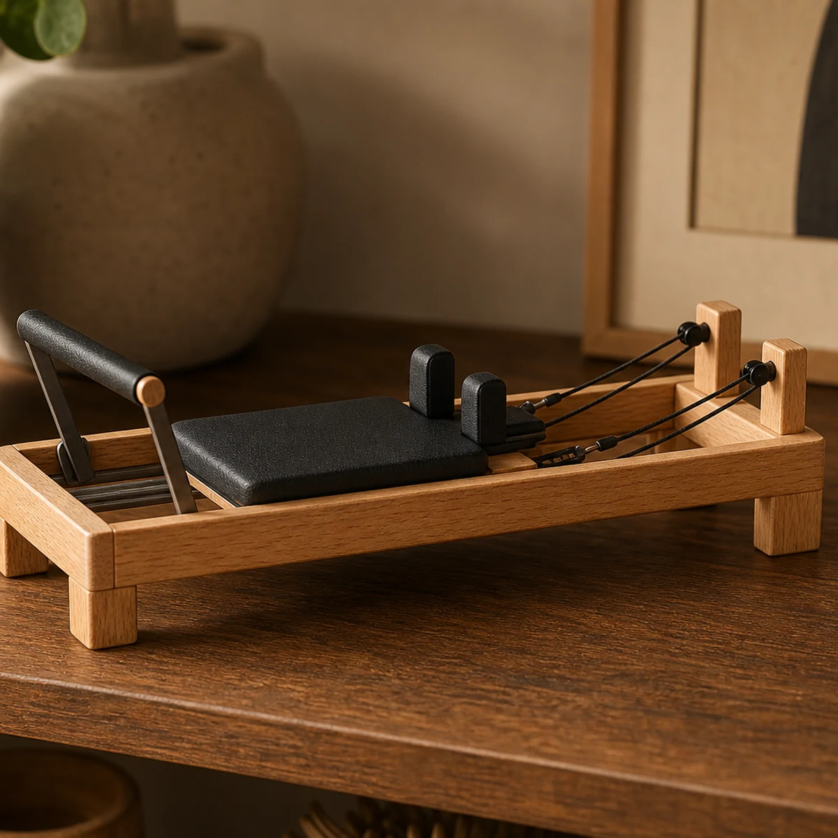Pilates equipment Mini Wooden Pilates Reformer Model – Collectible Desktop Display Toy - AC00512
